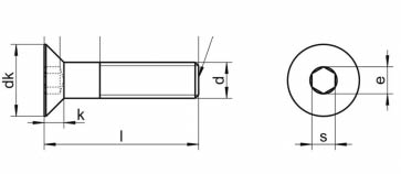 Copper Countersunk Screw Dimensions Copper Countersunk Screw Dimensions