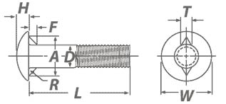 Carriage Bolts:Fin Neck Dimensions Carriage Bolts: Fin Neck Dimensions