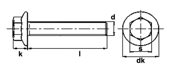 Stainless Steel Flange Bolts Dimensions